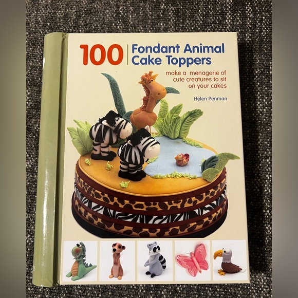 A Firefly Book: 100 Fondant Animal Cake Toppers Spiral Bound Book - Picture 1 of 7